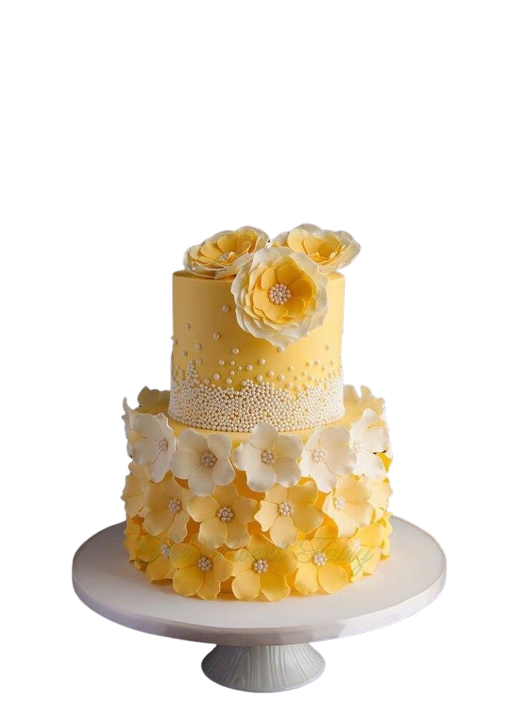 Tort flori galbene. Tort nunta.