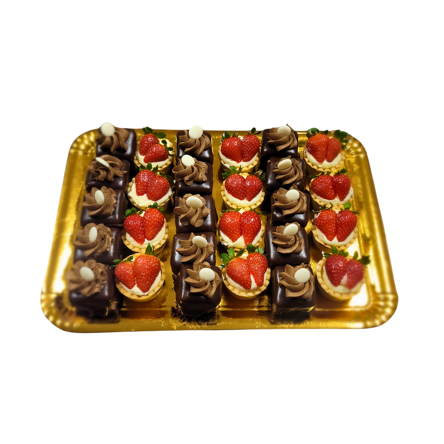 Platou miniamandine.Minitarte fructe.