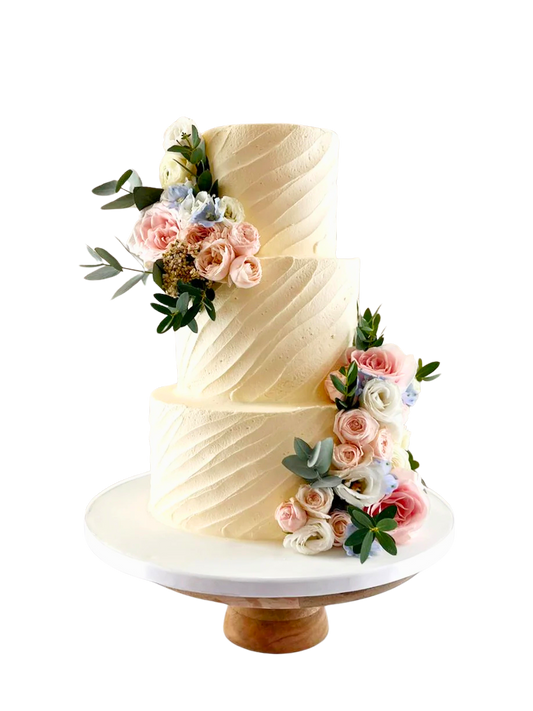 Tort trandafiri multicolori.Tort nunta.