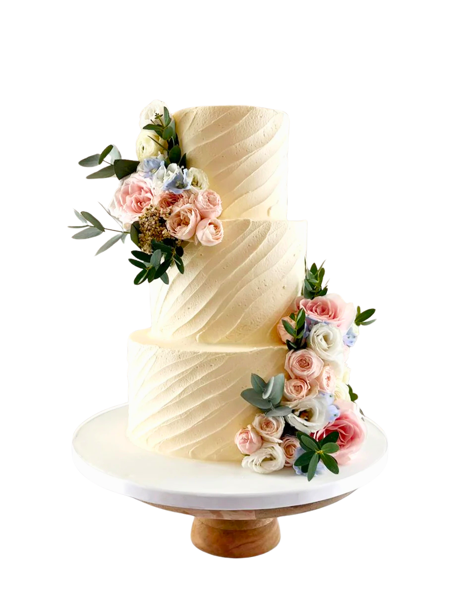 Tort trandafiri multicolori.Tort nunta.