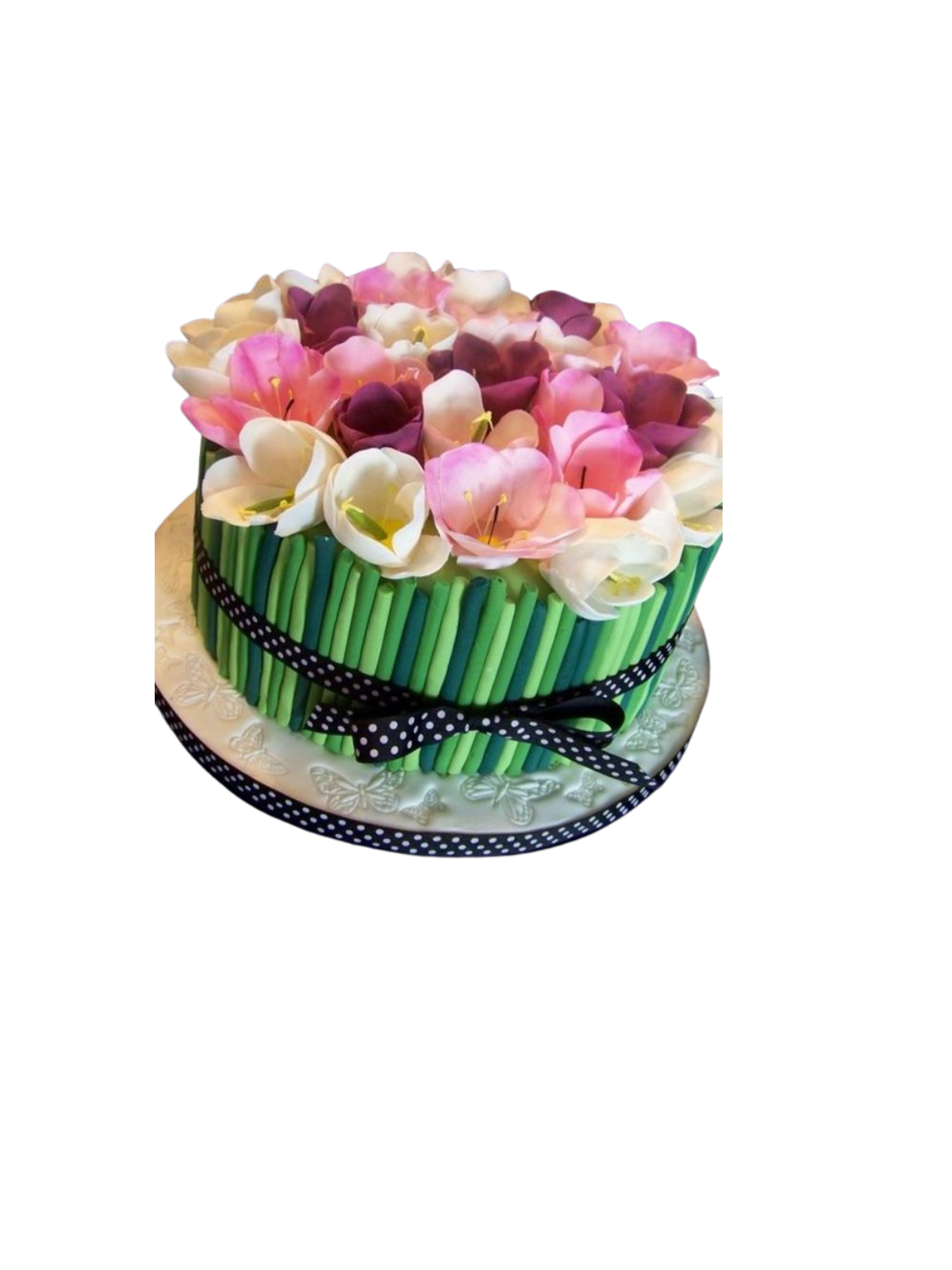 Tort cos cu flori.Tort Sarbatoare