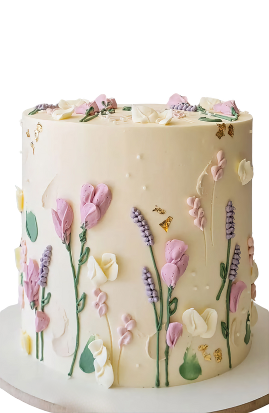 Tort floral. Tort aniversare. Tort clasic.