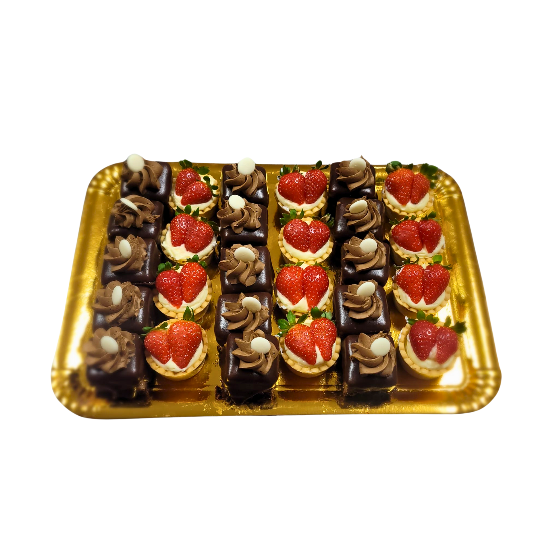 Platou miniamandine.Minitarte fructe.