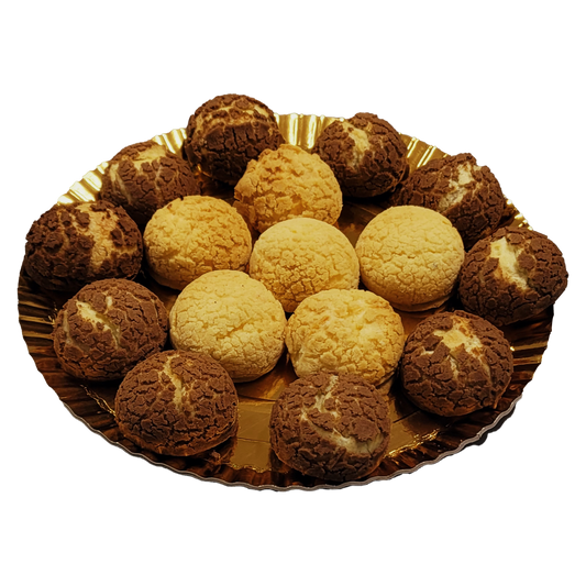 Platou Choux au Craqueline Vanilie + Ciocolata cu Migdale